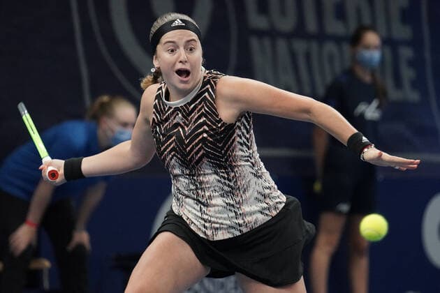 Tennis WTA Tournament Luxembourg BGLBNPParibas Open 2021, 19 09 2021, Tennis WTA Tournament Luxembourg, BGLBNPParibas Open 2021, BGL BNP Paribas Open, 2021, Luxembourg, Kockelscheuer, CK Sportcenter, final, singles, final womens singles vl Jelena Ostapenko Latvia, LAT