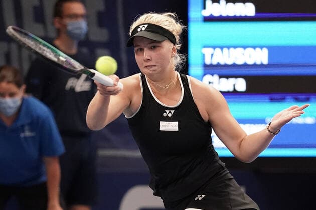 Tennis WTA Tournament Luxembourg BGLBNPParibas Open 2021, 19 09 2021, Tennis WTA Tournament Luxembourg, BGLBNPParibas Open 2021, BGL BNP Paribas Open, 2021, Luxembourg, Kockelscheuer, CK Sportcenter, final, singles, final womens singles vl Clara Tauson Denmark, DEN