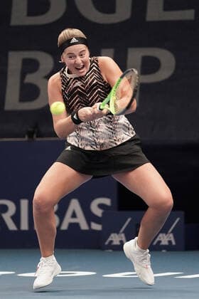 Tennis WTA Tournament Luxembourg BGLBNPParibas Open 2021, 19 09 2021, Tennis WTA Tournament Luxembourg, BGLBNPParibas Open 2021, BGL BNP Paribas Open, 2021, Luxembourg, Kockelscheuer, CK Sportcenter, final, singles, final womens singles vl Jelena Ostapenko Latvia, LAT