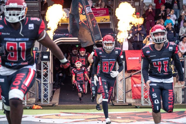 GFL German Football League I sharkwater GFL Play Off Quarterfinals Potsdam Royals vs Munich Cowboys 19 09 2021 GFL German Football League Potsdam Royals Munich Cowboys , 19 09 2021 Copyright: xBEAUTIFULxSPORTS NicolxMarschallx