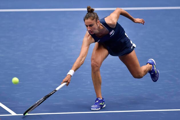Sara Sorribes Tormo (ESP) in action during the match against Anastasia Zakharova during the J&T Banka Ostrava Open 2021 women s WTA, Tennis Damen indoor tennis tournament in Ostrava, Czech Republic, on Monday, September 20, 2021. (CTKxPhoto JaroslavxOzana) CTKPhotoP2021092004728  JAO 04