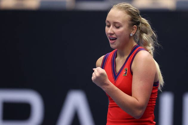 ANASTASIA POTAPOVA (RUS) in action during the WTA, Tennis Damen J&T Banka Ostrava Open 2021 women’s tennis tournament in Ostrava, Czech Republic, September 20, 2021. (CTKxPhoto PavelxLebeda) CTKPhotoF202109201781901 