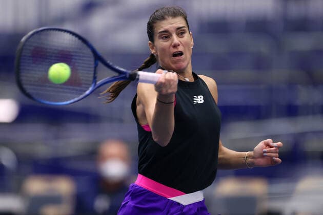SORANA CIRSTEA (ROU) in action during the WTA, Tennis Damen J&T Banka Ostrava Open 2021 women’s tennis tournament in Ostrava, Czech Republic, September 20, 2021. (CTKxPhoto PavelxLebeda) CTKPhotoF202109201916901 