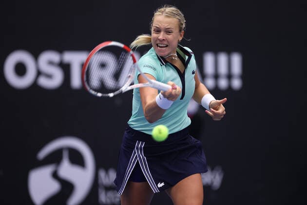ANETT KONTAVEIT (EST) in action during the WTA, Tennis Damen J&T Banka Ostrava Open 2021 women’s tennis tournament in Ostrava, Czech Republic, September 20, 2021. (CTKxPhoto PavelxLebeda) CTKPhotoF202109201917001 