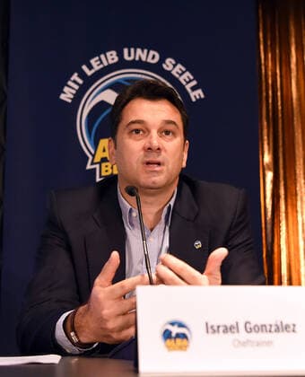 Basketball, men, 2021 2022 season, Alba Berlin, season opening press conference, coach Israel Gonzalez Alba Berlin , 21 09 2021, Copyright: xSebastianxRäppold MatthiasxKochx