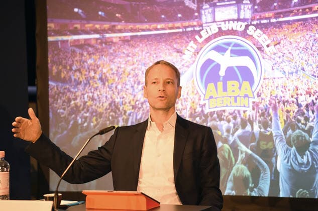 Basketball, men, season 2021 2022, Alba Berlin, season opening press conference, President Supervisory Board Dr Axel Schweitzer Alba Berlin , 21 09 2021, Copyright: xSebastianxRäppold MatthiasxKochx