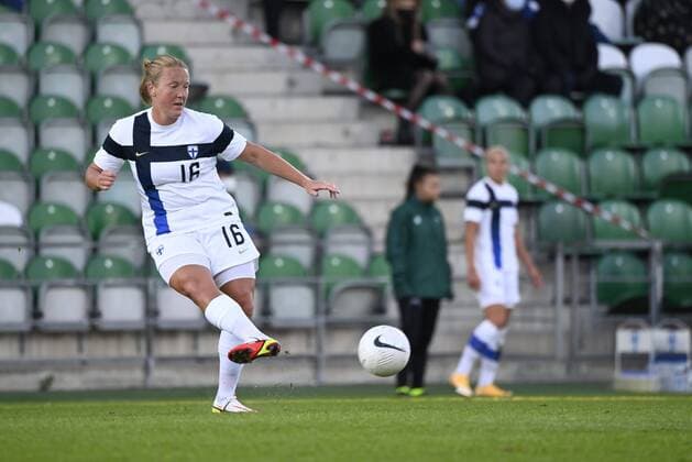 Anna Westerlund of Finland during the FIFA Women s World Cup UEFA group A qualifying match between Finland and Slovakia in Turku, Finland, on September 21, 2021. Turku Finland LKFTJK20210921183258XQDC  Copyright: xEmmixKorhonenx