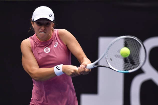 Iga Swiatek (POL) in action during the match against Yulia Putintseva during the J&T Banka Ostrava Open 2021 women s WTA, Tennis Damen indoor tennis tournament in Ostrava, Czech Republic, on Wednesday, September 22, 2021. (CTKxPhoto JaroslavxOzana) CTKPhotoP2021092206675  JAO 07