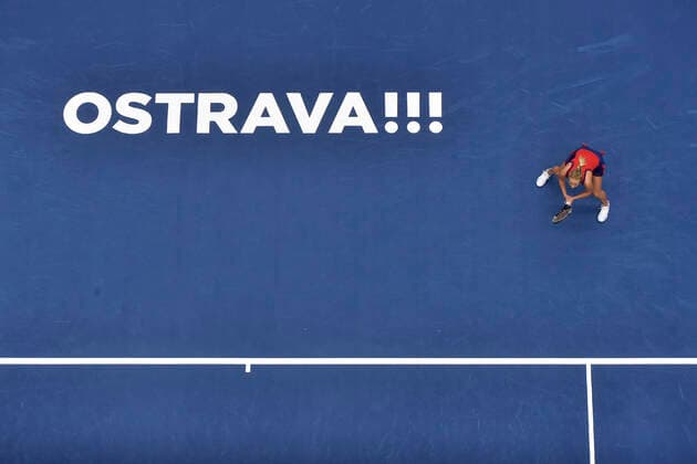 Anastasia Potapova (RUS) in action during the match against Petra Kvitova during the J&T Banka Ostrava Open 2021 women s WTA, Tennis Damen indoor tennis tournament in Ostrava, Czech Republic, on Wednesday, September 22, 2021. (CTKxPhoto JaroslavxOzana) CTKPhotoP2021092207398  JAO 22