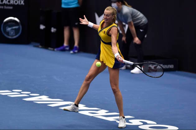 Petra Kvitova (CZE) in action during the match against Anastasia Potapova during the J&T Banka Ostrava Open 2021 women s WTA, Tennis Damen indoor tennis tournament in Ostrava, Czech Republic, on Wednesday, September 22, 2021. (CTKxPhoto JaroslavxOzana) CTKPhotoP2021092208610  JAO 40
