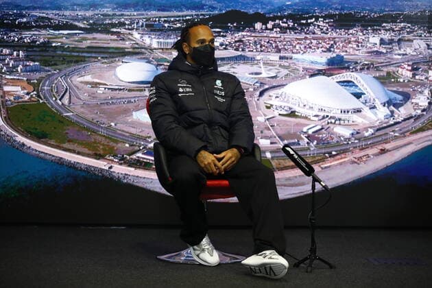 F1 Grand Prix of Russia 44 Lewis Hamilton (GBR, Mercedes-AMG Petronas F1 Team), F1 Grand Prix of Russia at Sochi Autodrom on September 23, 2021 in Sochi, Russia. (Photo by Joao Filipe DPPI FIA Pool via HOCH ZWEI) Sochi Friuli - Dacia Arena stadium Russia Poolfoto HOCH ZWEI Pool Joao Filipe DPP ,EDITORIAL USE ONLY