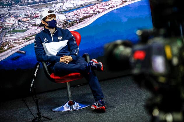 F1 Grand Prix of Russia 22 Yuki Tsunoda (JPN, Scuderia AlphaTauri Honda), F1 Grand Prix of Russia at Sochi Autodrom on September 23, 2021 in Sochi, Russia. (Photo by Xavi Bonilla DPPI FIA Pool via HOCH ZWEI) Sochi Friuli - Dacia Arena stadium Russia Poolfoto HOCH ZWEI Pool Xavi Bonilla DP ,EDITORIAL USE ONLY