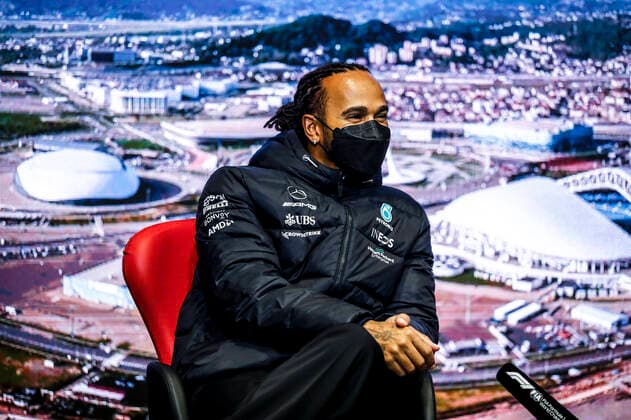 F1 Grand Prix of Russia 44 Lewis Hamilton (GBR, Mercedes-AMG Petronas F1 Team), F1 Grand Prix of Russia at Sochi Autodrom on September 23, 2021 in Sochi, Russia. (Photo by Joao Filipe DPPI FIA Pool via HOCH ZWEI) Sochi Friuli - Dacia Arena stadium Russia Poolfoto HOCH ZWEI Pool Joao Filipe DPP ,EDITORIAL USE ONLY