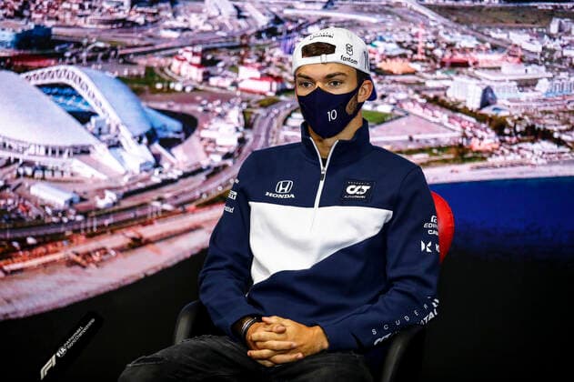 F1 Grand Prix of Russia 10 Pierre Gasly (FRA, Scuderia AlphaTauri Honda), F1 Grand Prix of Russia at Sochi Autodrom on September 23, 2021 in Sochi, Russia. (Photo by Xavi Bonilla DPPI FIA Pool via HOCH ZWEI) Sochi Friuli - Dacia Arena stadium Russia Poolfoto HOCH ZWEI Pool Xavi Bonilla DP ,EDITORIAL USE ONLY