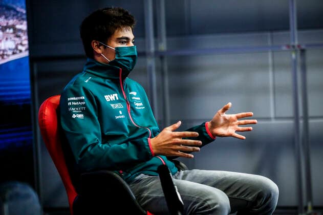 F1 Grand Prix of Russia 18 Lance Stroll (CAN, Aston Martin Cognizant F1 Team), F1 Grand Prix of Russia at Sochi Autodrom on September 23, 2021 in Sochi, Russia. (Photo by Xavi Bonilla DPPI FIA Pool via HOCH ZWEI) Sochi Friuli - Dacia Arena stadium Russia Poolfoto HOCH ZWEI Pool Xavi Bonilla DP ,EDITORIAL USE ONLY