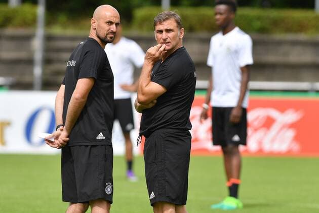 Antonio Di salvo will be the successor of U 21 coach Stefan Kuntz Archive photo from left Antonio DI SALVO Co coach with Stefan KUNTZ,coach GER Training U 21 national team on 06 06 2017 at the training camp in Grassau in Chiemgau.