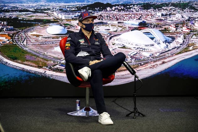 F1 Grand Prix of Russia 33 Max Verstappen (NED, Red Bull Racing), F1 Grand Prix of Russia at Sochi Autodrom on September 23, 2021 in Sochi, Russia. (Photo by Xavi Bonilla DPPI FIA Pool via HOCH ZWEI) Sochi Friuli - Dacia Arena stadium Russia Poolfoto HOCH ZWEI Pool Xavi Bonilla DP ,EDITORIAL USE ONLY