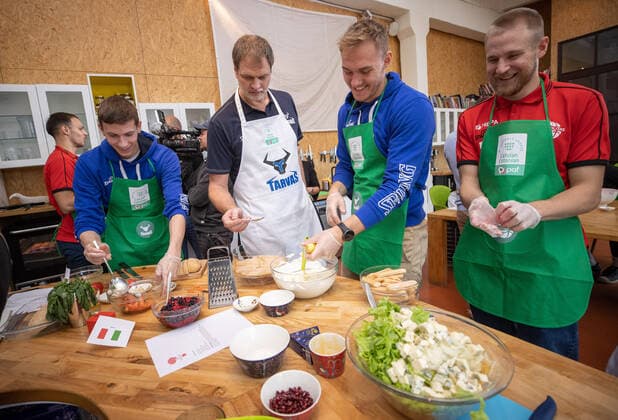 Basketball, Latvian-Estonian Basketball League, Press conference at the Cooking Studio