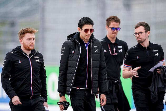 September 23, 2021, Sochi, Russia: ESTEBAN OCON of France and Alpine F1 Team is seen during preparations of the 2021 FIA Formula 1 Russian Grand Prix at Sochi Autodrom in Sochi, Russia. Sochi Russia - ZUMAg147 20210923_zap_g147_024 Copyright: xJamesxGasperottix