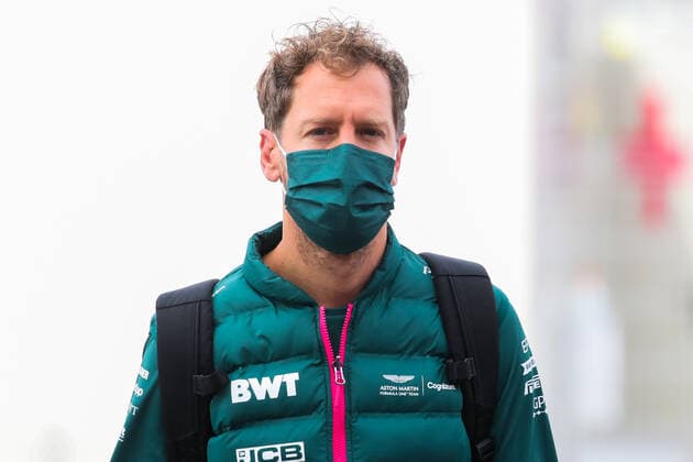 SOCHI, RUSSIA - SEPTEMBER 24, 2021: Aston Martin driver Sebastian Vettel is seen before races at the 2021 Formula 1 Russian Grang Prix at the Sochi Autodrom racing circuit. Sergei Fadeichev TASS  TS111AAC