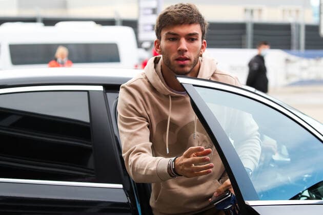 SOCHI, RUSSIA - SEPTEMBER 24, 2021: Scuderia Alpha Tauri driver Pierre Gasly is seen before races at the 2021 Formula 1 Russian Grang Prix at the Sochi Autodrom racing circuit. Sergei Fadeichev TASS  TS111AB0