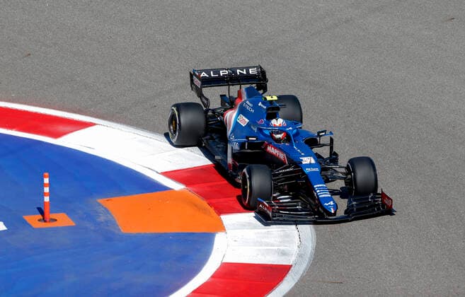 31 Esteban Ocon FRA, Alpine F1 Team , F1 Grand Prix of Russia at Sochi Autodrom on September 24, 2021 in Sochi, Russia Photo by HOCH ZWEI Sochi Russia