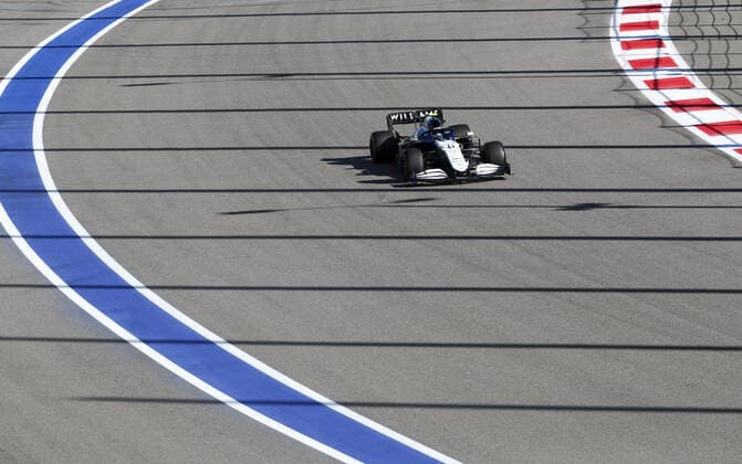SOCHI, RUSSIA - SEPTEMBER 24, 2021: Williams Racing driver Nicholas Latifi is seen during Practice Session 2 at the 2021 Formula 1 Russian Grand Prix at the Sochi Autodrom racing circuit. Sergei Fadeichev TASS  TS111BEA