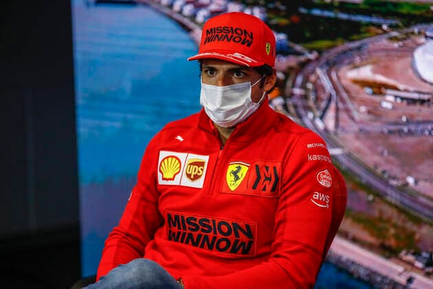 55 Carlos Sainz ESP, Scuderia Ferrari Mission Winnow , F1 Grand Prix of Russia at Sochi Autodrom on September 23, 2021 in Sochi, Russia Photo by HOCH ZWEI Sochi Russia
