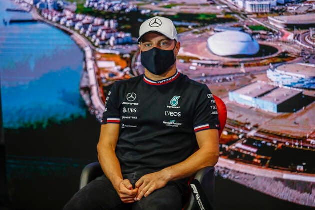 77 Valtteri Bottas FIN, Mercedes AMG Petronas F1 Team , F1 Grand Prix of Russia at Sochi Autodrom on September 23, 2021 in Sochi, Russia Photo by HOCH ZWEI Sochi Russia
