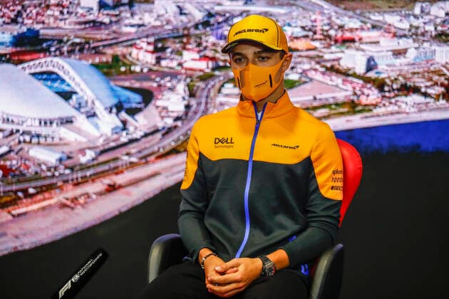 4 Lando Norris GBR, McLaren F1 Team , F1 Grand Prix of Russia at Sochi Autodrom on September 23, 2021 in Sochi, Russia Photo by HOCH ZWEI Sochi Russia