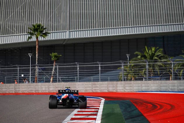 31 Esteban Ocon FRA, Alpine F1 Team , F1 Grand Prix of Russia at Sochi Autodrom on September 24, 2021 in Sochi, Russia Photo by HOCH ZWEI Sochi Russia