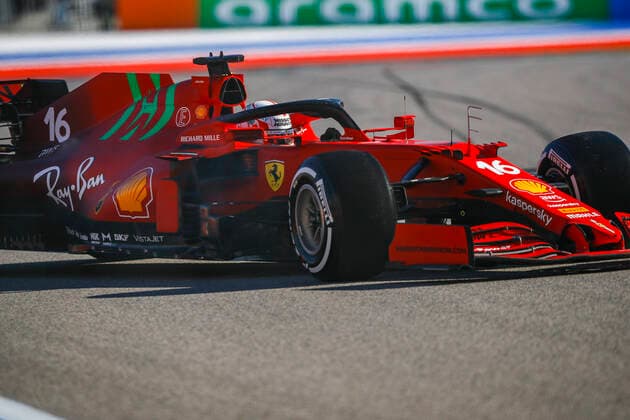 16 Charles Leclerc MON, Scuderia Ferrari Mission Winnow , F1 Grand Prix of Russia at Sochi Autodrom on September 24, 2021 in Sochi, Russia Photo by HOCH ZWEI Sochi Russia