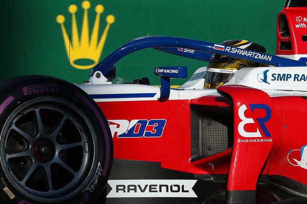 SOCHI, RUSSIA - SEPTEMBER 24, 2021: Prema Racing Team driver Robert Shwartzman competes in the qualifying session at Round 6 of the 2021 FIA Formula 2 Championship at the Sochi Autodrom racing circuit. Sergei Fadeichev TASS  TS111C99