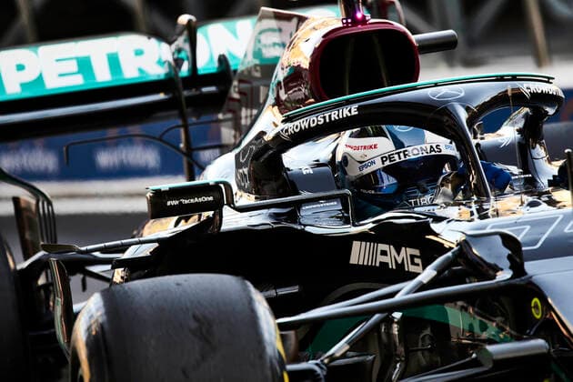 F1 Grand Prix of Russia 77 Valtteri Bottas (FIN, Mercedes-AMG Petronas F1 Team), F1 Grand Prix of Russia at Sochi Autodrom on September 24, 2021 in Sochi, Russia. (Photo by Steve Etherington for Mercedes-Benz Grand Prix Ltd. Daimler AG FIA Pool via HOCH ZWEI) Sochi Russia Poolfoto HOCH ZWEI Pool Daimler AG ,EDITORIAL USE ONLY