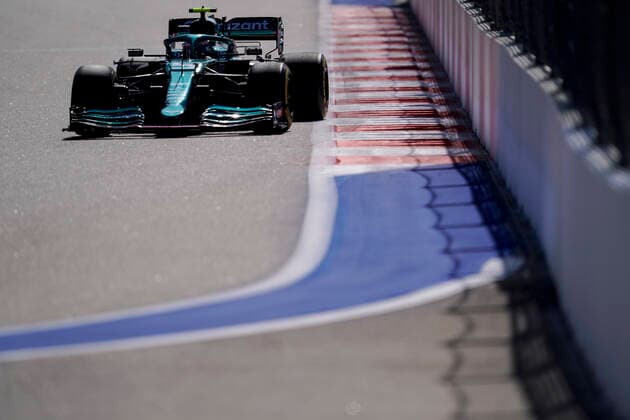 September 24, 2021, Sochi, Russia: SEBASTIAN VETTEL of Germany and Aston Martin F1 Team drives during practice of the 2021 FIA Formula 1 Russian Grand Prix at Sochi Autodrom in Sochi, Russia. Sochi Russia - ZUMAg147 20210924_zap_g147_045 Copyright: xJamesxGasperottix