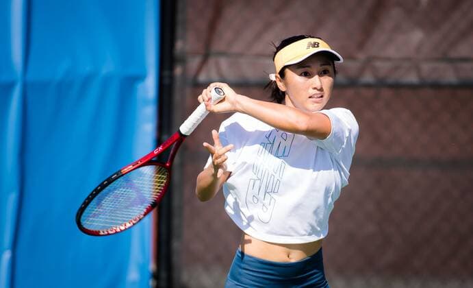Mandatory Credit: Photo by Rob Prange Shutterstock (12464017a) Misaki Doi of Japan during practice ahead of the 2021 Chicago Fall Tennis Classic WTA, Tennis Damen 500 tennis tournament 2021 Chicago Fall Tennis Classic Pre-Event - 24 Sep 2021 2021 Chicago Fall Tennis Classic Pre-Event - 24 Sep 2021  Copyright: xRobxPrange Shutterstockx 12464017a