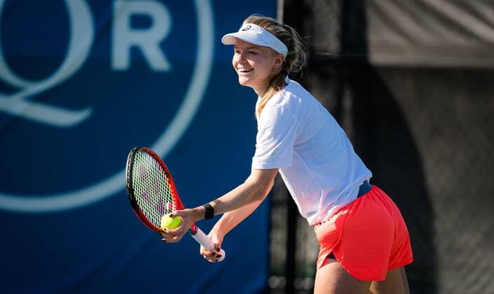 Mandatory Credit: Photo by Rob Prange Shutterstock (12464017aa) Harriet Dart of Great Britain during practice ahead of the 2021 Chicago Fall Tennis Classic WTA, Tennis Damen 500 tennis tournament 2021 Chicago Fall Tennis Classic Pre-Event - 24 Sep 2021 2021 Chicago Fall Tennis Classic Pre-Event - 24 Sep 2021  Copyright: xRobxPrange Shutterstockx 12464017aa