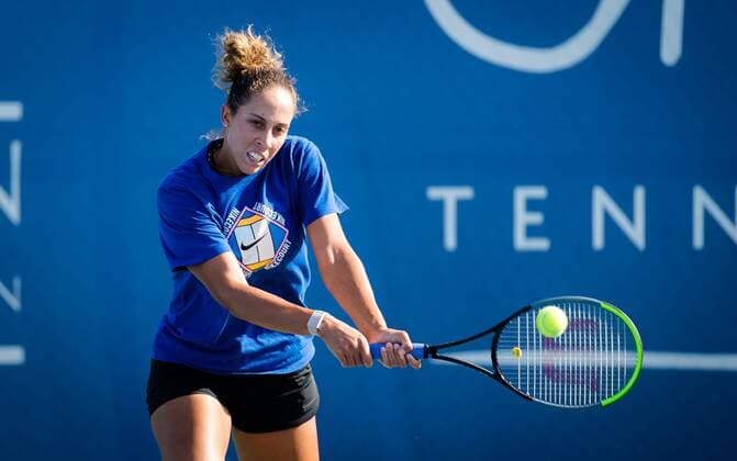 Mandatory Credit: Photo by Rob Prange Shutterstock (12464017ad) Madison Keys of the United States during practice ahead of the 2021 Chicago Fall Tennis Classic WTA, Tennis Damen 500 tennis tournament 2021 Chicago Fall Tennis Classic Pre-Event - 24 Sep 2021 2021 Chicago Fall Tennis Classic Pre-Event - 24 Sep 2021  Copyright: xRobxPrange Shutterstockx 12464017ad