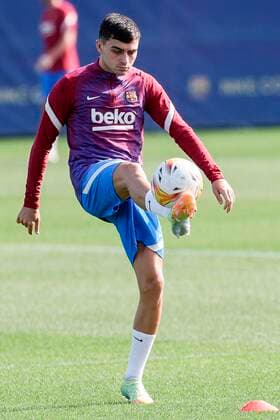 FC Barcelona, Barca s Spanish midfield Pedro Gonzalez Pedri during the training session atl Sant Joan Despi in Barcelona, Spain, 25 September 2021. FC Barcelona will face Levante UD upcoming 26 September in their LaLiga match. FC Barcelona s training session !ACHTUNG: NUR REDAKTIONELLE NUTZUNG!  Copyright: xQuiquexGarciax GRAF8452 20210925-f89b8b609aaf975143754f8f05a17b640bf52314