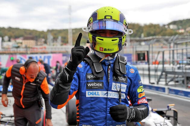 F1 Grand Prix of Russia 4 Lando Norris (GBR, McLaren F1 Team), F1 Grand Prix of Russia at Sochi Autodrom on September 25, 2021 in Sochi, Russia. (Photo by xpbimages.com XPB Images FIA Pool via HOCH ZWEI) Sochi Russia Poolfoto HOCH ZWEI Pool XPB Images ,EDITORIAL USE ONLY