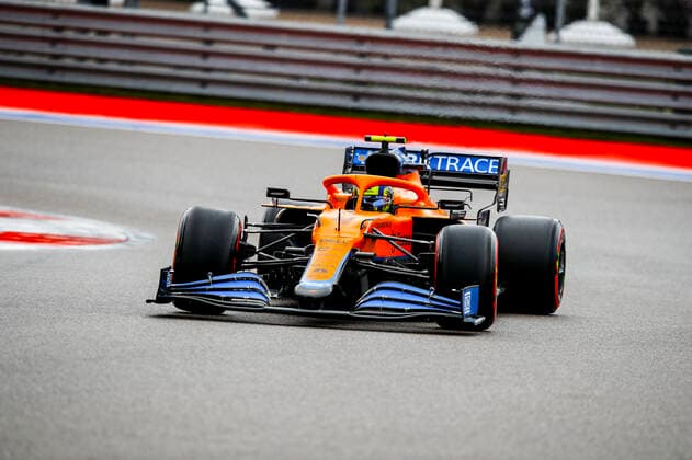 04 NORRIS Lando (gbr), McLaren MCL35M, action during the Formula 1 VTB Russian Grand Prix 2021, 15th round of the 2021 FIA Formula One World Championship, WM, Weltmeisterschaft from September 24 to 26, 2021 on the Sochi Autodrom, in Sochi, Russia - Photo Xavi Bonilla DPPI FORMULE 1 : Grand prix de Russie - Sotchi - 25 09 2021 DPPI PANORAMIC  _B3_3563