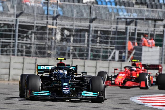 77 BOTTAS Valtteri (fin), Mercedes AMG F1 GP W12 E Performance, action during the Formula 1 VTB Russian Grand Prix 2021, 15th round of the 2021 FIA Formula One World Championship, WM, Weltmeisterschaft from September 24 to 26, 2021 on the Sochi Autodrom, in Sochi, Russia - Photo DPPI FORMULE 1 : Grand prix de Russie - Sotchi - 25 09 2021 DPPI PANORAMIC  00121031_24-09-21-RUS-2026-PVE
