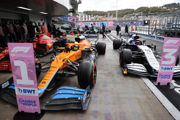 F1 Grand Prix of Russia 4 Lando Norris (GBR, McLaren F1 Team), F1 Grand Prix of Russia at Sochi Autodrom on September 25, 2021 in Sochi, Russia. (Photo by xpbimages.com XPB Images FIA Pool via HOCH ZWEI) Sochi Russia Poolfoto HOCH ZWEI Pool XPB Images ,EDITORIAL USE ONLY