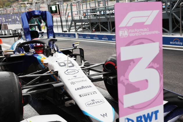 F1 Grand Prix of Russia 63 George Russell (GBR, Williams Racing), F1 Grand Prix of Russia at Sochi Autodrom on September 25, 2021 in Sochi, Russia. (Photo by xpbimages.com XPB Images FIA Pool via HOCH ZWEI) Sochi Russia Poolfoto HOCH ZWEI Pool XPB Images ,EDITORIAL USE ONLY