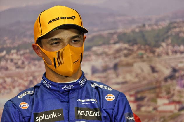 F1 Grand Prix of Russia 4 Lando Norris (GBR, McLaren F1 Team), F1 Grand Prix of Russia at Sochi Autodrom on September 25, 2021 in Sochi, Russia. (Photo by xpbimages.com XPB Images FIA Pool via HOCH ZWEI) Sochi Russia Poolfoto HOCH ZWEI Pool XPB Images ,EDITORIAL USE ONLY
