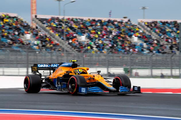 4 Lando Norris GBR, McLaren F1 Team , F1 Grand Prix of Russia at Sochi Autodrom on September 25, 2021 in Sochi, Russia Photo by HOCH ZWEI Sochi Russia