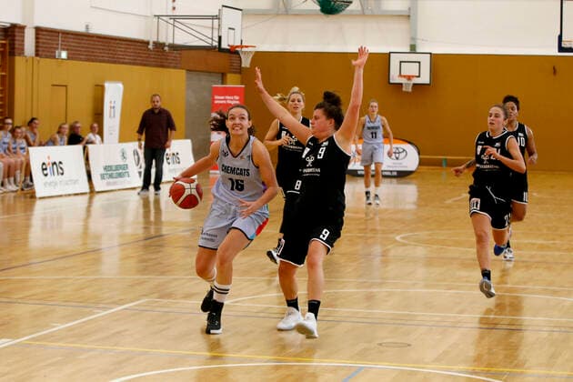 25 09 2021, 2 Toyota Damen Basketball Bundesliga Nord, DBBL, Saison 2021 2022, Damen, Chemcats Chemnitz TG Neuss Tigers Lilli Frölich, ChemCats Chemnitz Chemnitz Sporthalle am Schlossteich Sachsen Germany