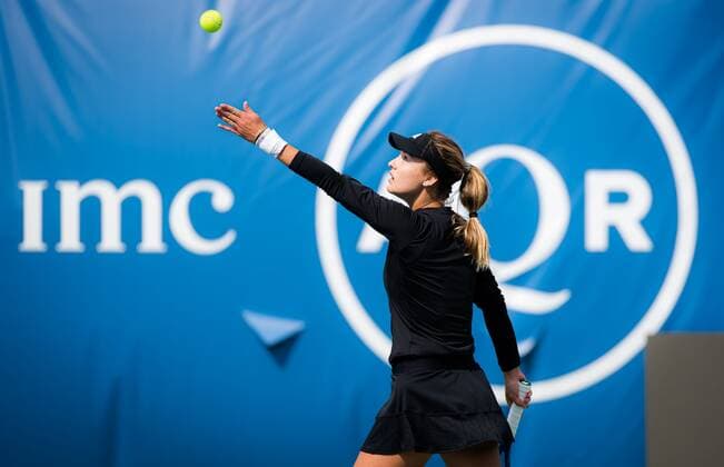 Mandatory Credit: Photo by Rob Prange Shutterstock (12465444p) Anna Kalinskaya of Russia in action during qualifications for the 2021 Chicago Fall Tennis Classic WTA, Tennis Damen 500 tennis tournament Chicago Fall Tennis Classic 2021, Tennis, Chicago, USA - 25 Sep 2021 Chicago Fall Tennis Classic 2021, Tennis, Chicago, USA - 25 Sep 2021  Copyright: xRobxPrange Shutterstockx 12465444p