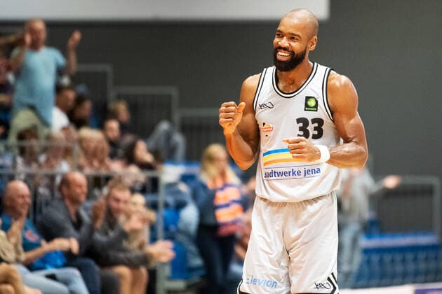 BARMER 2 Basketball Bundesliga ProA Season 2021 2022 Matchday 2 on 25 9 2021 Medipolis SC Jena vs Nuremberg Falcons BC Brandon Thomas Jena is looking forward to, Portrait Sparkassen Arena