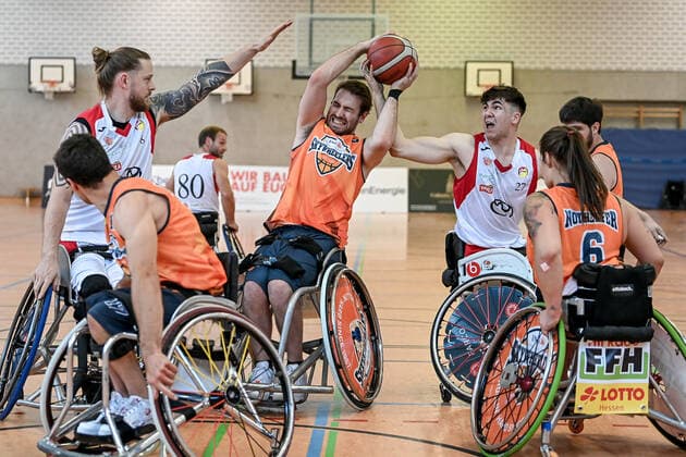 1 Wheelchair Basketball Bundesliga, RBC Koeln99ers vs ING Skyweehlers, 25 09 2021 Sven Diedrich ING Skywheelers 9 , 1 Wheelchair Basketball Bundesliga, RBC Koeln99ers vs ING Skyweehlers on 25 09 2021 at Sporthalle Bergischer Ring, Koeln Nordrhein Westfalen Copyright: xBEAUTIFULxSPORTS Mueller-Laschetx